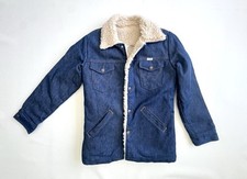 Veste en jean Denim Trucker Rainbow Tag Sherpa WRANGLER Vintage 1970s