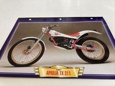 Aprilia TX311 trial 1987 TX 311 fiche carte moto passion collection Atlas