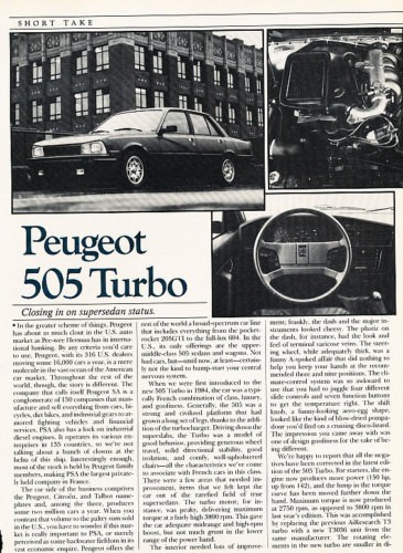 1986 peugeot 505 - peugeot, sedan