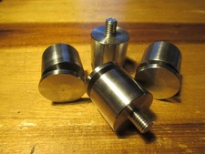 pieds supports enceintes ou ampli acier inox