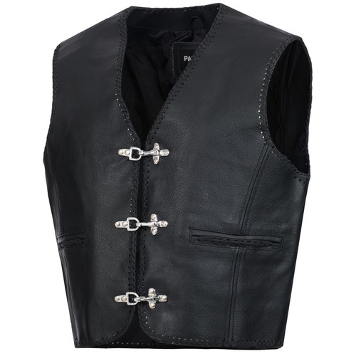 Paulgos gilet cuir - gilet,
