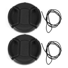 2 x DSLR Camera Front Lens Protective Cap Cover 49mm Black for Video Camcorders