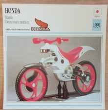 Carte moto HONDA MANTIS DEUX ROUES MOTRICES collection Atlas motorbike