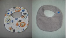 bavoir bébé fait main 0/6 mois avec des lions