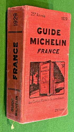 Guide michelin rouge 1929 - michelin,
