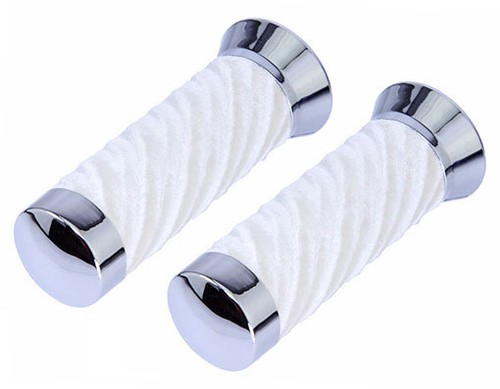 Custom bicycle grips white - bicycle,