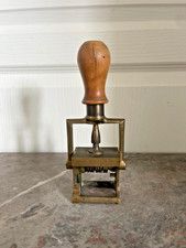 Ancien Tampon Encreur Dateur Mécanique Vitage Année 1940