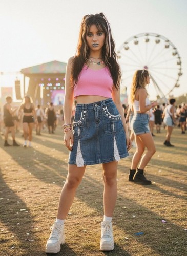 Mini jupe jean promod - mini-jupe,