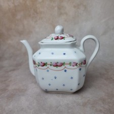 Théière en Porcelaine - Décor Floral et Fruits