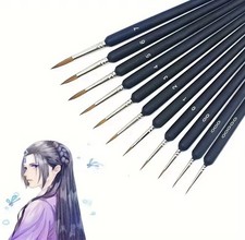 Set 11 pinceaux peinture