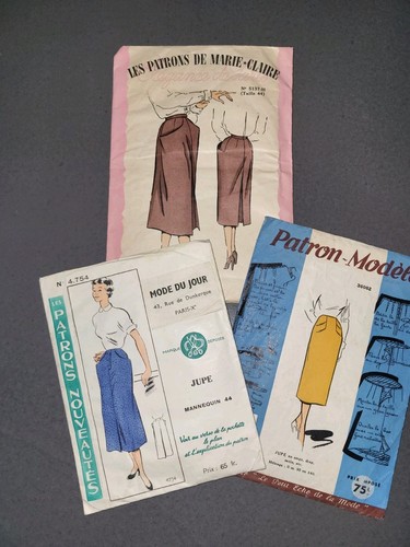 Lot anciens patrons jupe - patrons,
