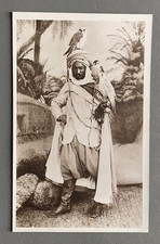 CARTE PHOTO Homme Afrique Algérie Fauconnier Faucon Oiseau Bird