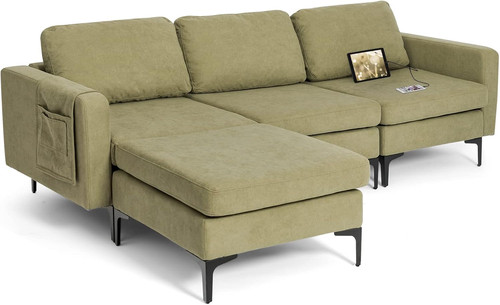Large convertible sofa with - convertible,
