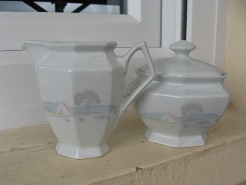 Sucrier cremier porcelaine - sucrier,