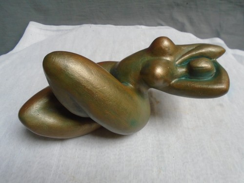 Sculpture terre cuite patinée