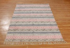 Rayé Coton Zone Tapis Main