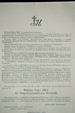 EMILE BRY Ducelier Taudiere FAIRE PART Pommeret Turpault Lenepveu Texier 1900