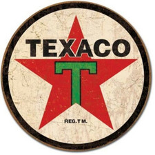 PLAQUE DECORATIVE TEXACO -