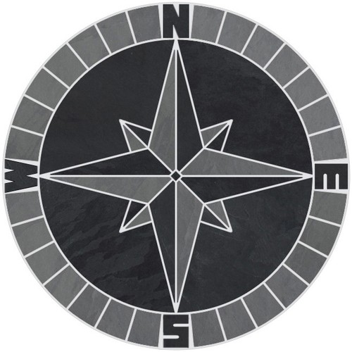 Tile mosaic medallion - mosaic,