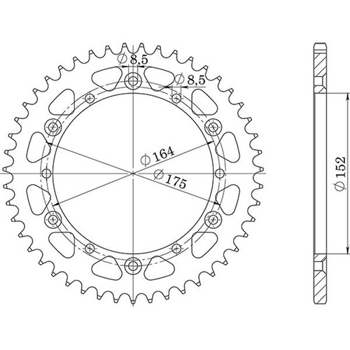Couronne acier p520 d48 - acier,