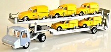 Minialuxe 1/43. Berliet Stradair porte-autos 1960 avec 5 Citroën 2CV "La Poste".