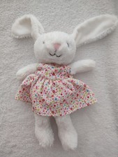 Doudou peluche lapin blanc