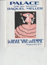 CPA PROGRAMME DU " THEATRE   PALACE"  :  MUSIC-HALL / REVUE "VIVE LA FEMME"