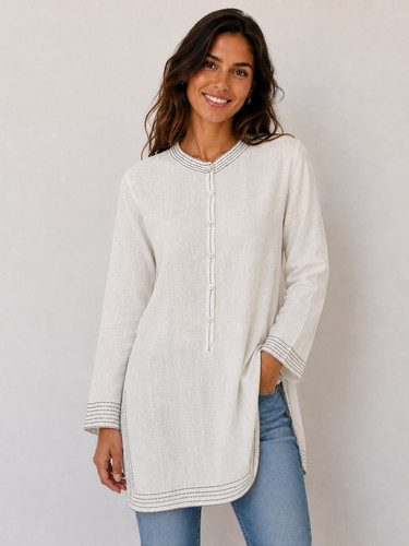 Tunique orientale blanche - tunique,
