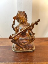 Statue bronze sarasvati - de,