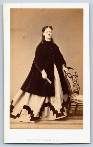 Cdv 1865 élégante robe - 1865, en