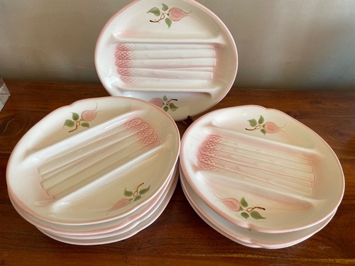 Assiettes asperges en - 8, à