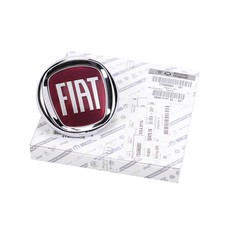 Emblème Logo d'origine Fiat Arrière Argent Rouge Blanc Fixé Collé 500 735565897