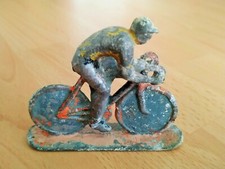 Grand Cycliste en métal Quiralu Tour de France vélo coureur Jaune