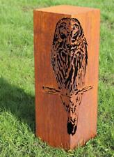 Colonne décorative en rouille noble hibou colonne de rouille décoration de ja...