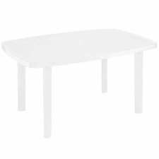 Table de Jardin Faro 90x140cm Plastique Blanc Balcon Meubles de Jardin Habiter