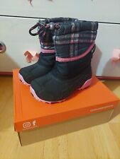 • Après-ski Bottes De Neige Hiver Fille Noir/rose T26/27 TBE •