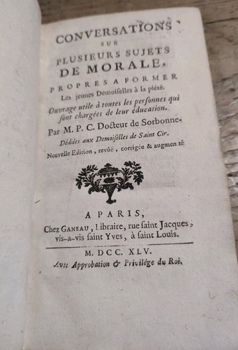 Livre ancien 1745 - ancien, pierre