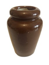 Ancien pot à crème victorien émaillé treacle