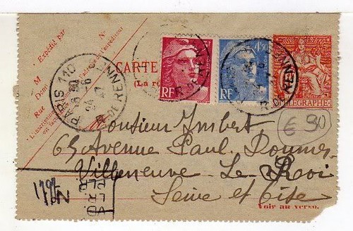 A4822 france 1947 pc - france,