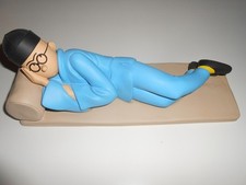 Tintin chinois couché Le Lotus bleu résine 30cm type Fariboles Leblon