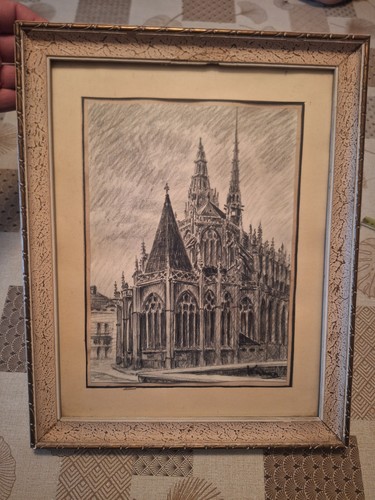 Ancien dessin fusain - ancien,