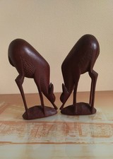 Paire de Statuettes Antilopes