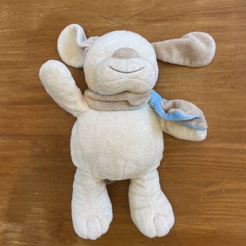 Peluche doudou chien écru