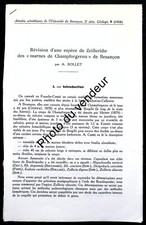 Paléontologie: Rollet, 1958-61. Fossiles de Champforgeron (Besançon - Doubs)
