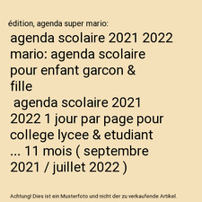 agenda scolaire 2021 2022