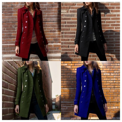 Manteau texture laine double