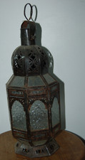 Lanterne décorative Afrique du Nord  36.5 cm , collection , métal & verre