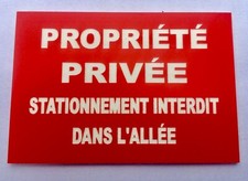 panneau "PROPRIÉTÉ PRIVÉE