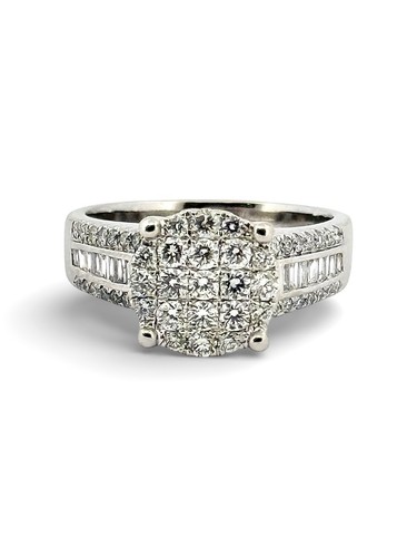 Bague blanc carats - or,