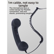 Combiné Téléphone Rétro Design Ergonomique Récepteur Filaire avec Connecteu